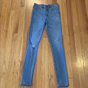 Blue skinny Hollister jeans